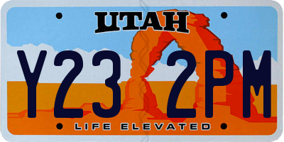UT license plate Y232PM