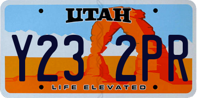 UT license plate Y232PR