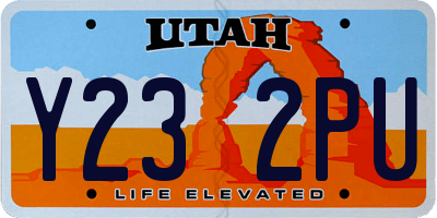 UT license plate Y232PU