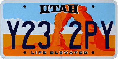 UT license plate Y232PY