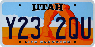 UT license plate Y232QU