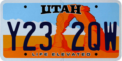 UT license plate Y232QW