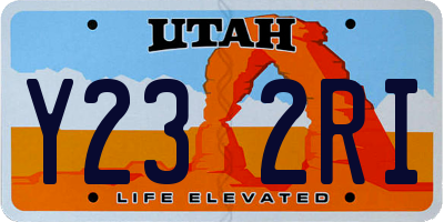 UT license plate Y232RI