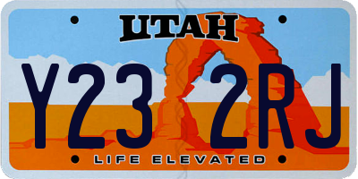 UT license plate Y232RJ