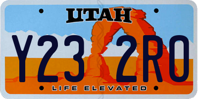 UT license plate Y232RO