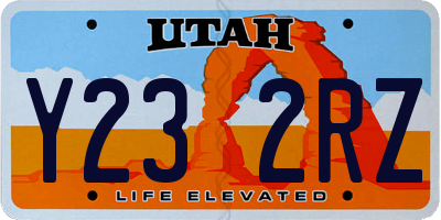 UT license plate Y232RZ