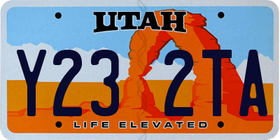 UT license plate Y232TA