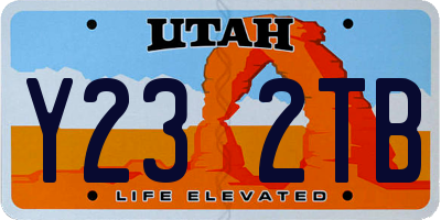 UT license plate Y232TB
