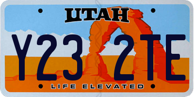 UT license plate Y232TE