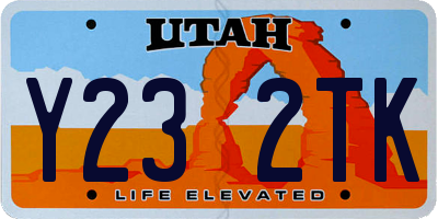 UT license plate Y232TK