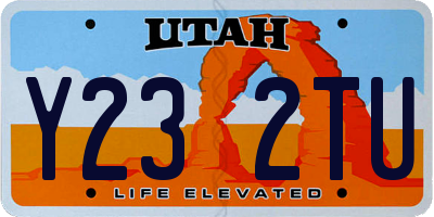 UT license plate Y232TU
