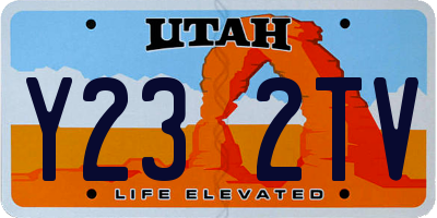 UT license plate Y232TV