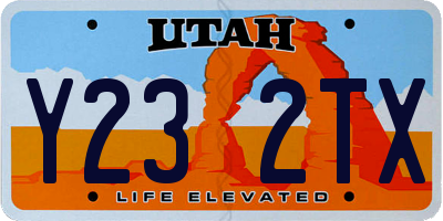 UT license plate Y232TX