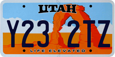 UT license plate Y232TZ