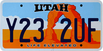 UT license plate Y232UF