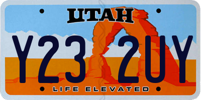 UT license plate Y232UY