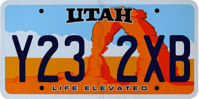 UT license plate Y232XB