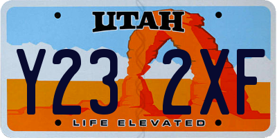 UT license plate Y232XF