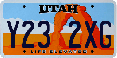 UT license plate Y232XG