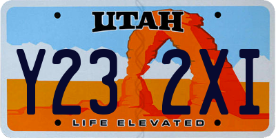UT license plate Y232XI