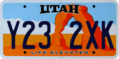 UT license plate Y232XK