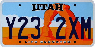UT license plate Y232XM