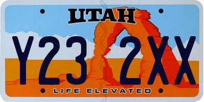 UT license plate Y232XX
