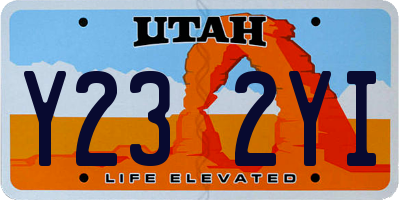 UT license plate Y232YI
