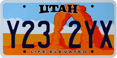 UT license plate Y232YX