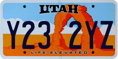 UT license plate Y232YZ