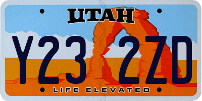 UT license plate Y232ZD