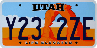 UT license plate Y232ZE