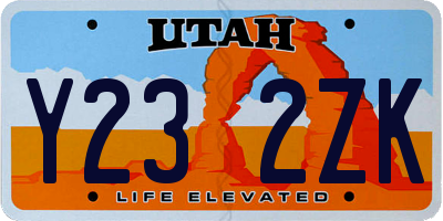 UT license plate Y232ZK