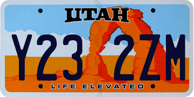 UT license plate Y232ZM