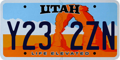UT license plate Y232ZN