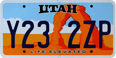 UT license plate Y232ZP