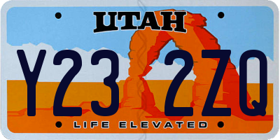 UT license plate Y232ZQ
