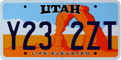 UT license plate Y232ZT