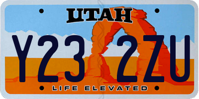 UT license plate Y232ZU
