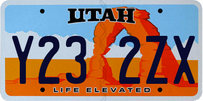 UT license plate Y232ZX