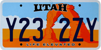 UT license plate Y232ZY