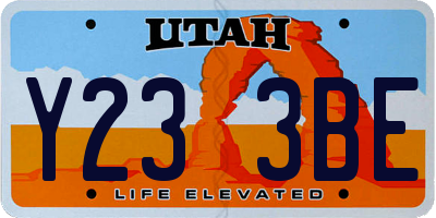 UT license plate Y233BE