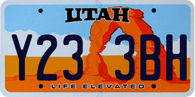 UT license plate Y233BH
