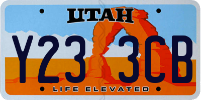 UT license plate Y233CB