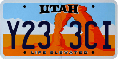 UT license plate Y233CI