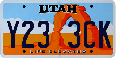 UT license plate Y233CK