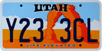 UT license plate Y233CL