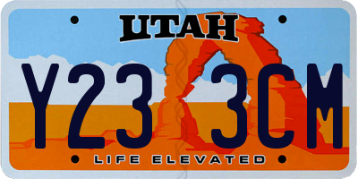 UT license plate Y233CM