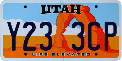UT license plate Y233CP
