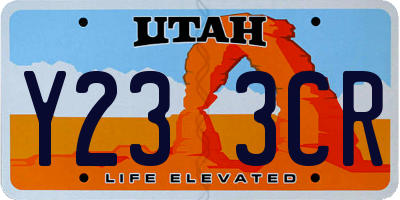 UT license plate Y233CR
